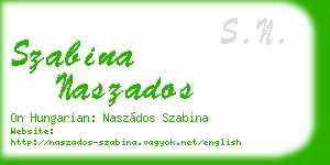 szabina naszados business card