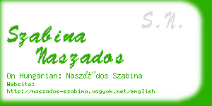 szabina naszados business card
